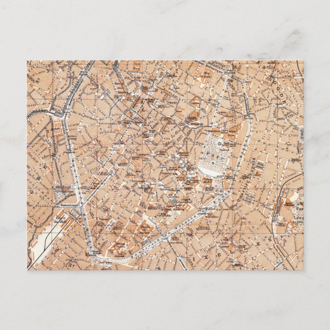 Postale Carte vintage de Bruxelles (1905) (Devant)