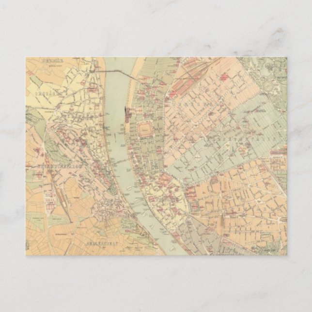 Postale Carte vintage de Budapest Hongrie (1884) (Devant)