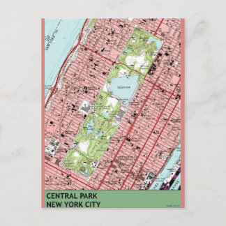Postale Carte Vintage de Central Park New York