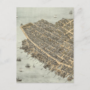 Postale Carte vintage de Charleston (1872)
