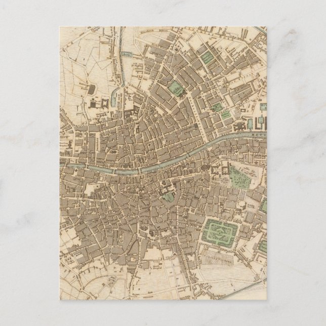 Postale Carte vintage de Dublin (1836) (Devant)