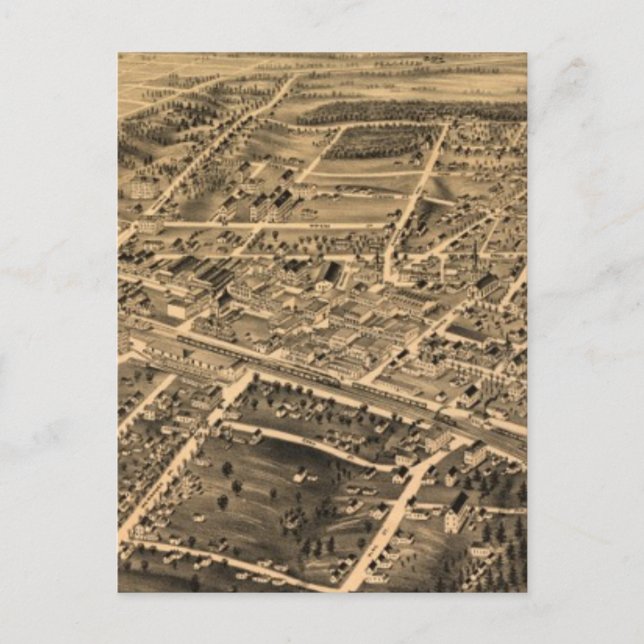 Postale Carte vintage de Durham NC (1891) (Devant)