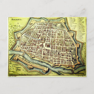 Postale Carte vintage de Ferrara, ITALIE