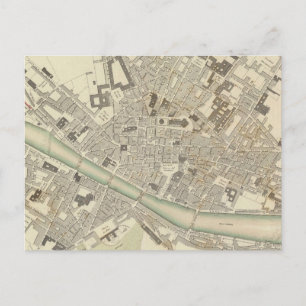Postale Carte vintage de Florence Italie (1835)