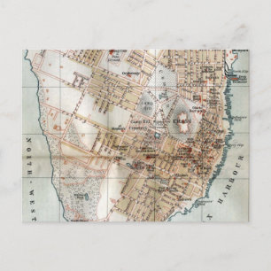 Postale Carte vintage de Halifax Nouvelle-Écosse (1890)