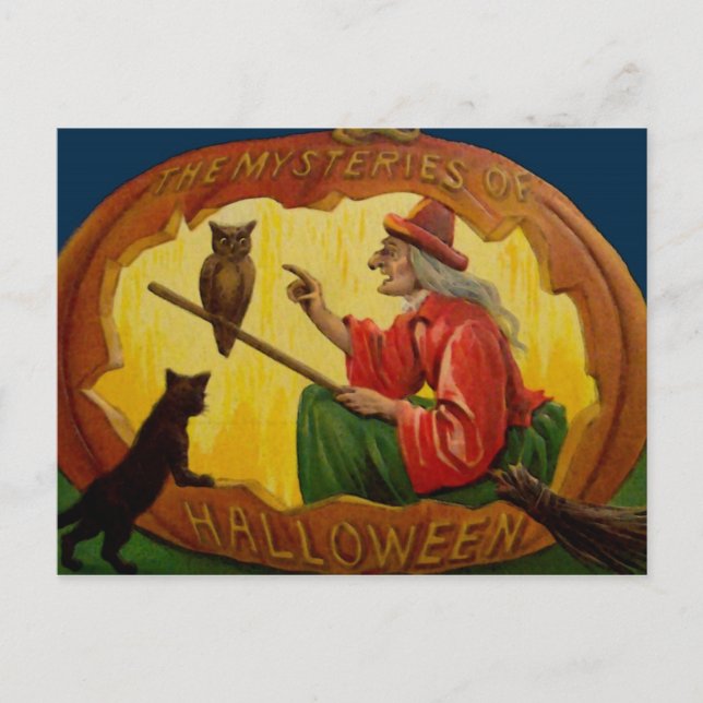 Postale Carte vintage de Halloween (Devant)