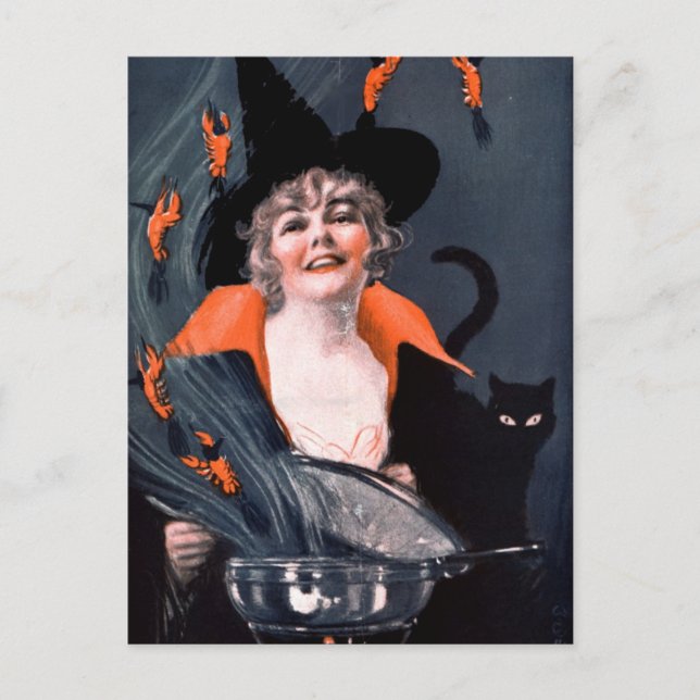 Postale Carte vintage de Halloween (Devant)