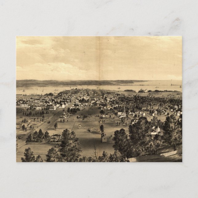 Postale Carte vintage de Hamilton Ontario (1859) (Devant)