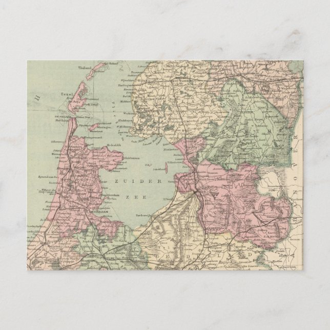 Postale Carte vintage de Hollande (1873) (Devant)