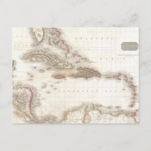 Postale Carte vintage de la mer des Caraïbes