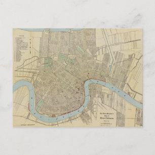 Postale Carte vintage de la Nouvelle-Orléans (1919)