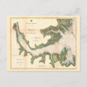 Postale Carte vintage de la rivière Neuse en Caroline du N