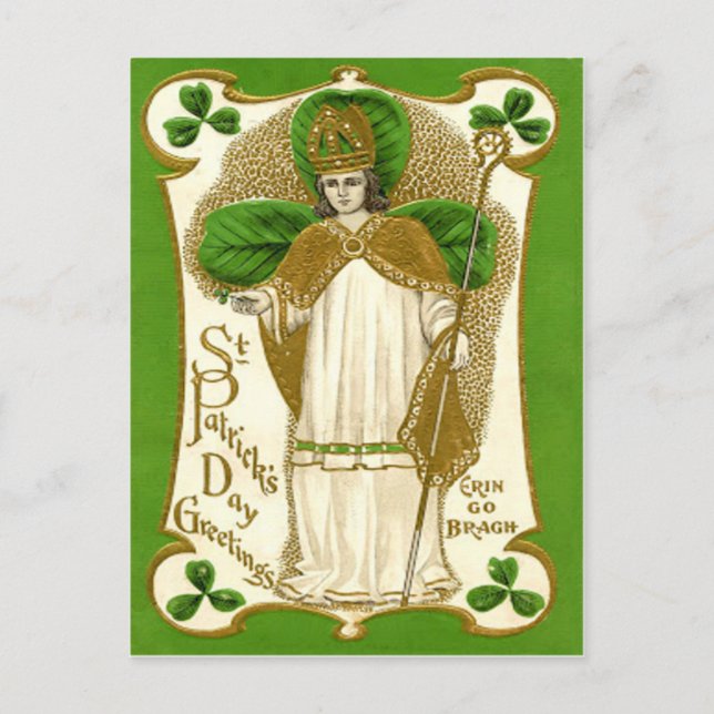 Postale Carte vintage de la Saint-Patrick (Devant)