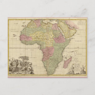 Postale Carte vintage de l'Afrique 1725