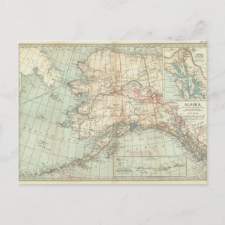 Postale Carte vintage de l'Alaska