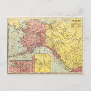 Postale Carte vintage de l'Alaska
