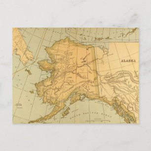 Postale Carte vintage de l'Alaska (1894)