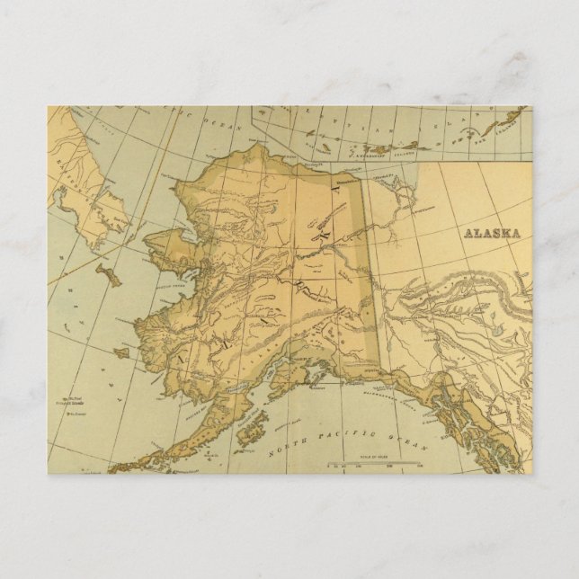 Postale Carte vintage de l'Alaska (1894) (Devant)