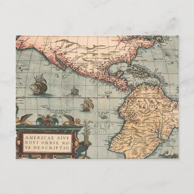 Postale Carte vintage de l'Amérique du Nord (Devant)