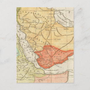Postale Carte vintage de l'Arabie Saoudite (1780)