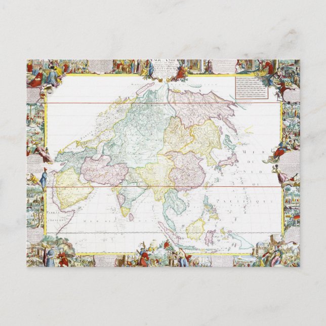 Postale Carte vintage de l'Asie | 1786 (Devant)