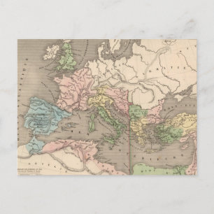 Postale Carte vintage de l'Empire romain (1838)