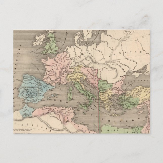 Postale Carte vintage de l'Empire romain (1838) (Devant)