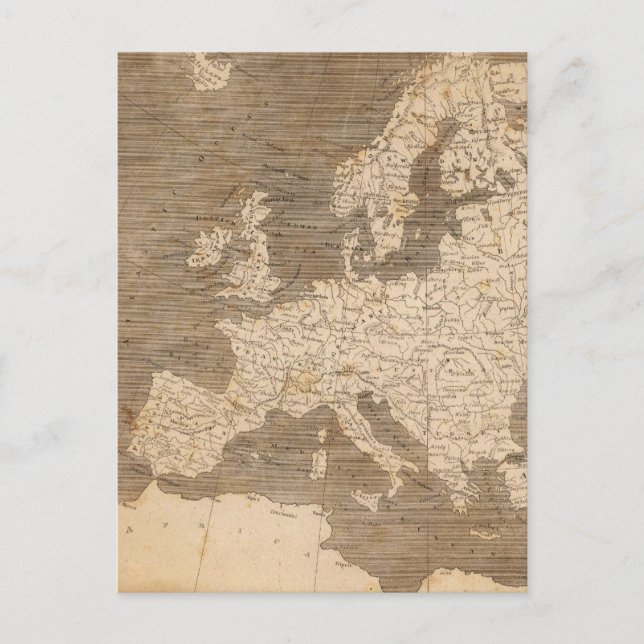Postale Carte vintage de l'Europe (1804) (Devant)