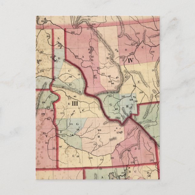 Postale Carte vintage de l'Idaho (1866) (Devant)