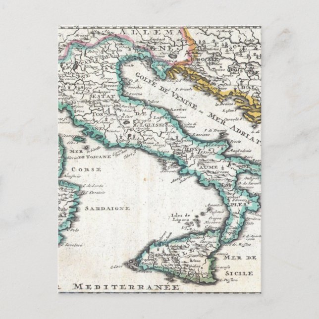Postale Carte vintage de l'Italie (1706) (Devant)