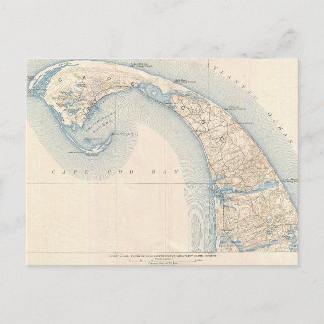 Postale Carte vintage de Lower Cape Cod (Devant)