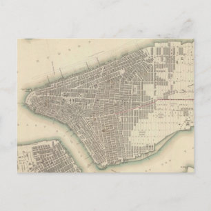 Postale Carte vintage de Lower New York City (1840)