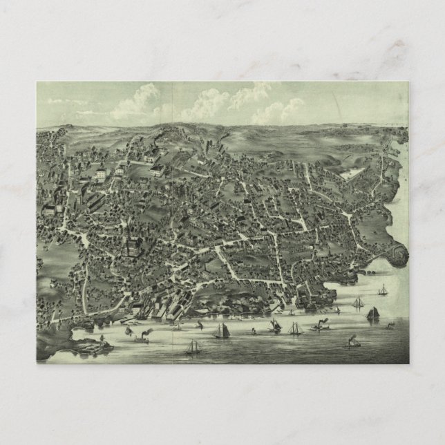 Postale Carte vintage de Marblehead MA (1882) (Devant)