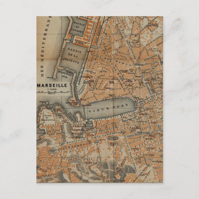 Postale Carte vintage de Marseille France (1914) (Devant)