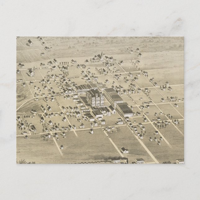 Postale Carte vintage de McKinney Texas (1876) (Devant)