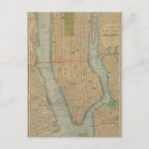 Postale Carte vintage de New York City Manhattan