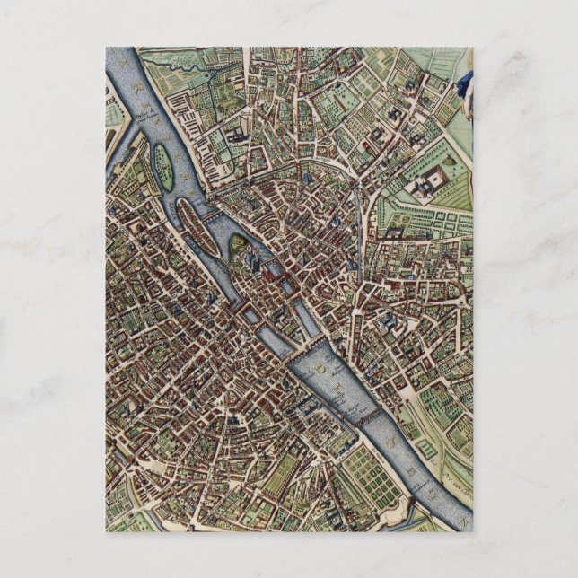 Postale Carte vintage de Paris (1657) (Devant)