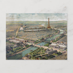 Postale Carte vintage de Paris (1900)