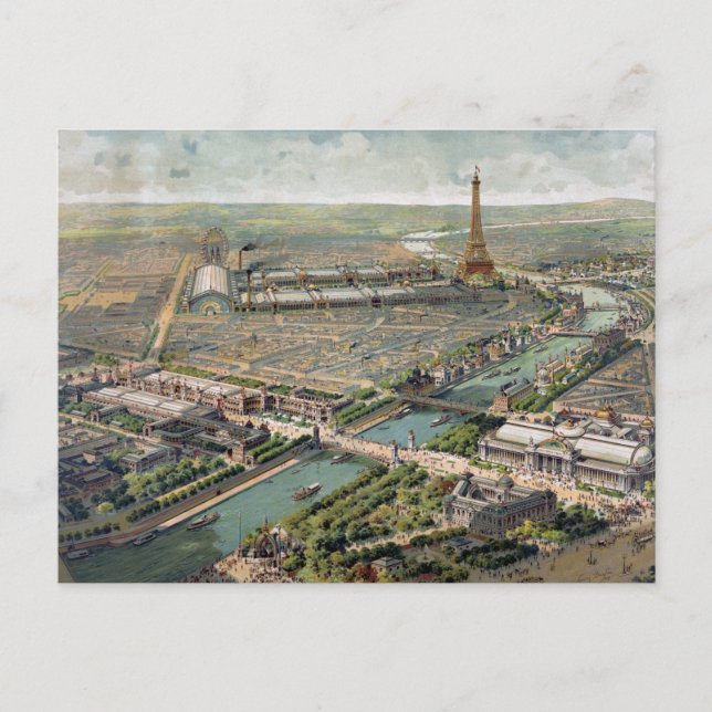 Postale Carte vintage de Paris (1900) (Devant)