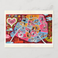 Carte Vintage de Paris France