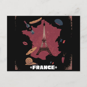 Postale Carte vintage de Paris Tour Eiffel France