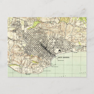 Postale Carte vintage de Père Noël Barbara California (194