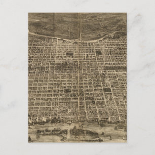 Postale Carte vintage de Philadelphie (1872)
