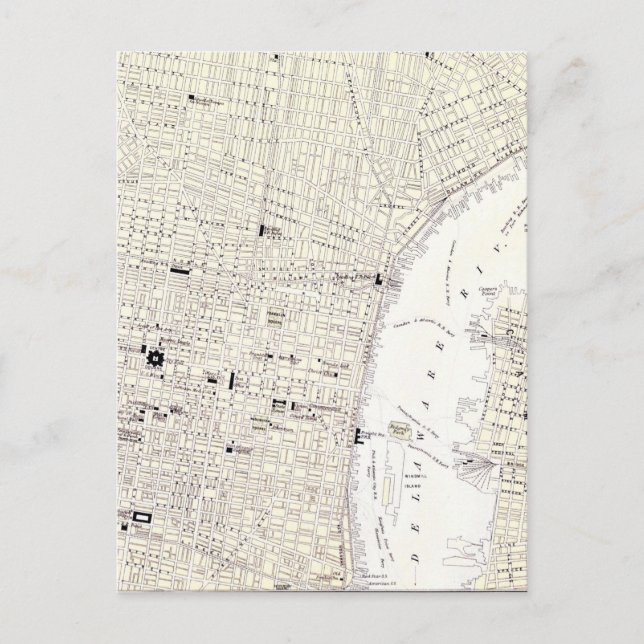 Postale Carte vintage de Philadelphie (1885) (Devant)