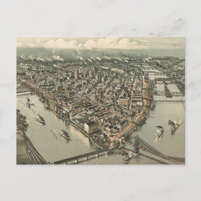 Postale Carte vintage de Pittsburgh (1902) (Devant)