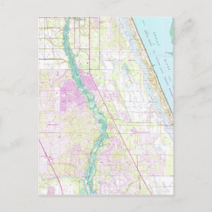 Postale Carte vintage de Port St Lucie Floride (1948)