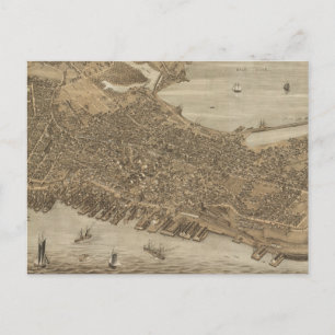 Postale Carte vintage de Portland Maine (1876)