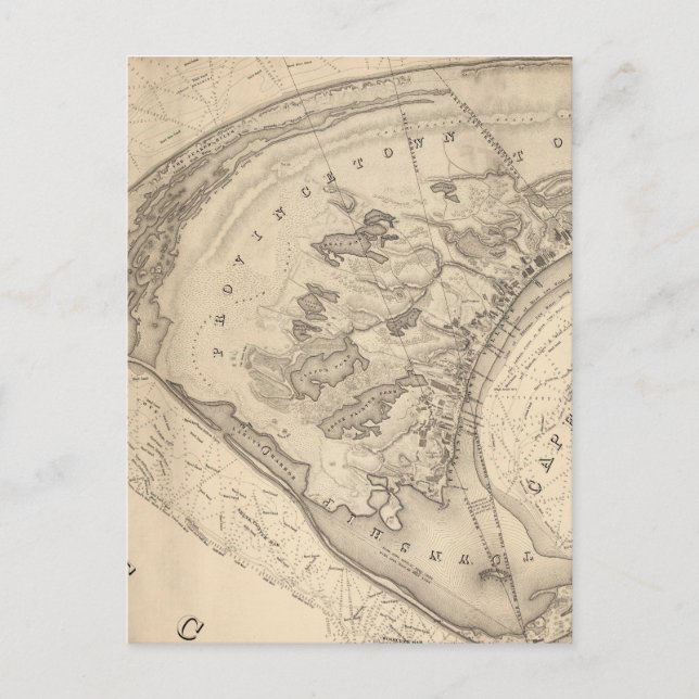 Postale Carte vintage de Provincetown (1836) (Devant)