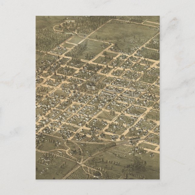 Postale Carte vintage de Raleigh NC (1872) (Devant)