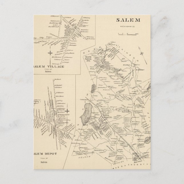 Postale Carte vintage de Salem Massachusetts (1892) (Devant)